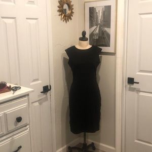 Black knee length eye-lit dress size 6